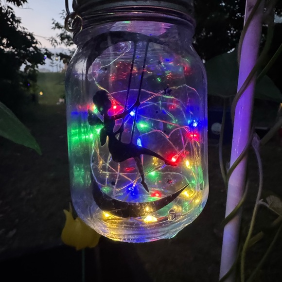 Solar Fairy Light Mason Jars - Multicolor or white lights. One random fairy jar - Picture 5 of 10